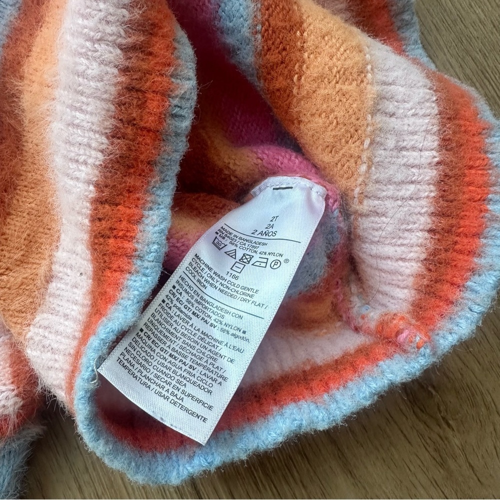 Old Navy 2T Striped Multicolor Sweater - Picture 8 of 8
